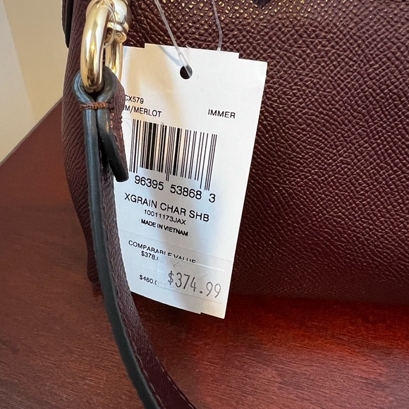 Coach Charlotte Bag Merlot - Picture 2 of 7